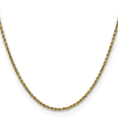 10k 2.25mm Semi-solid D/C Rope Chain