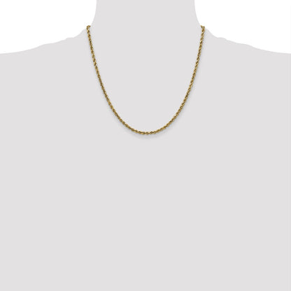 10k 2.25mm Semi-solid D/C Rope Chain