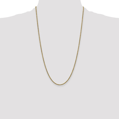 10k 2.25mm Semi-solid D/C Rope Chain