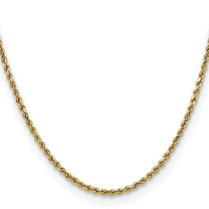 10k 2.5mm Semi-solid D/C Rope Chain