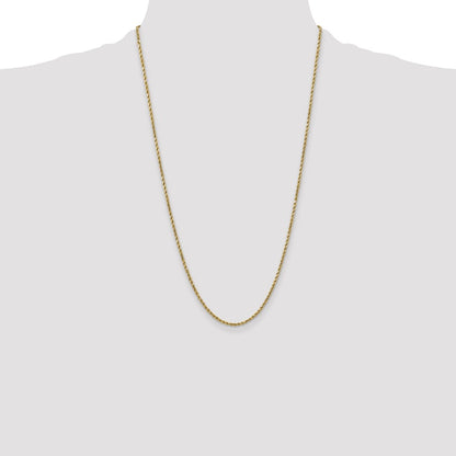 10k 2.5mm Semi-solid D/C Rope Chain