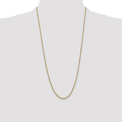 10k 2.5mm Semi-solid D/C Rope Chain