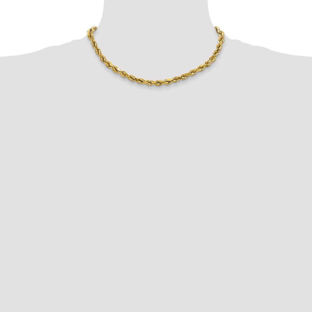 10k 4.0mm Semi-solid D/C Rope Chain