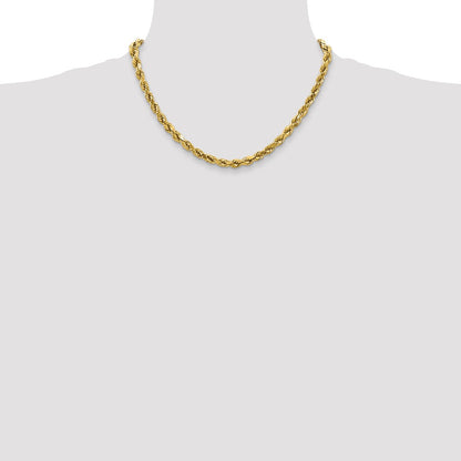 10k 4.0mm Semi-solid D/C Rope Chain