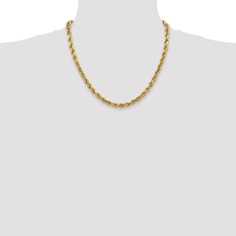 10k 4.0mm Semi-solid D/C Rope Chain