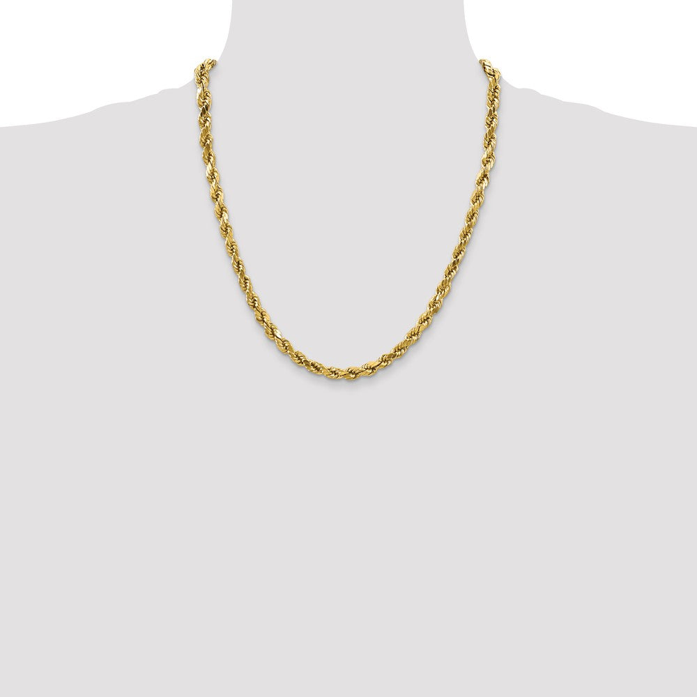 10k 4.0mm Semi-solid D/C Rope Chain