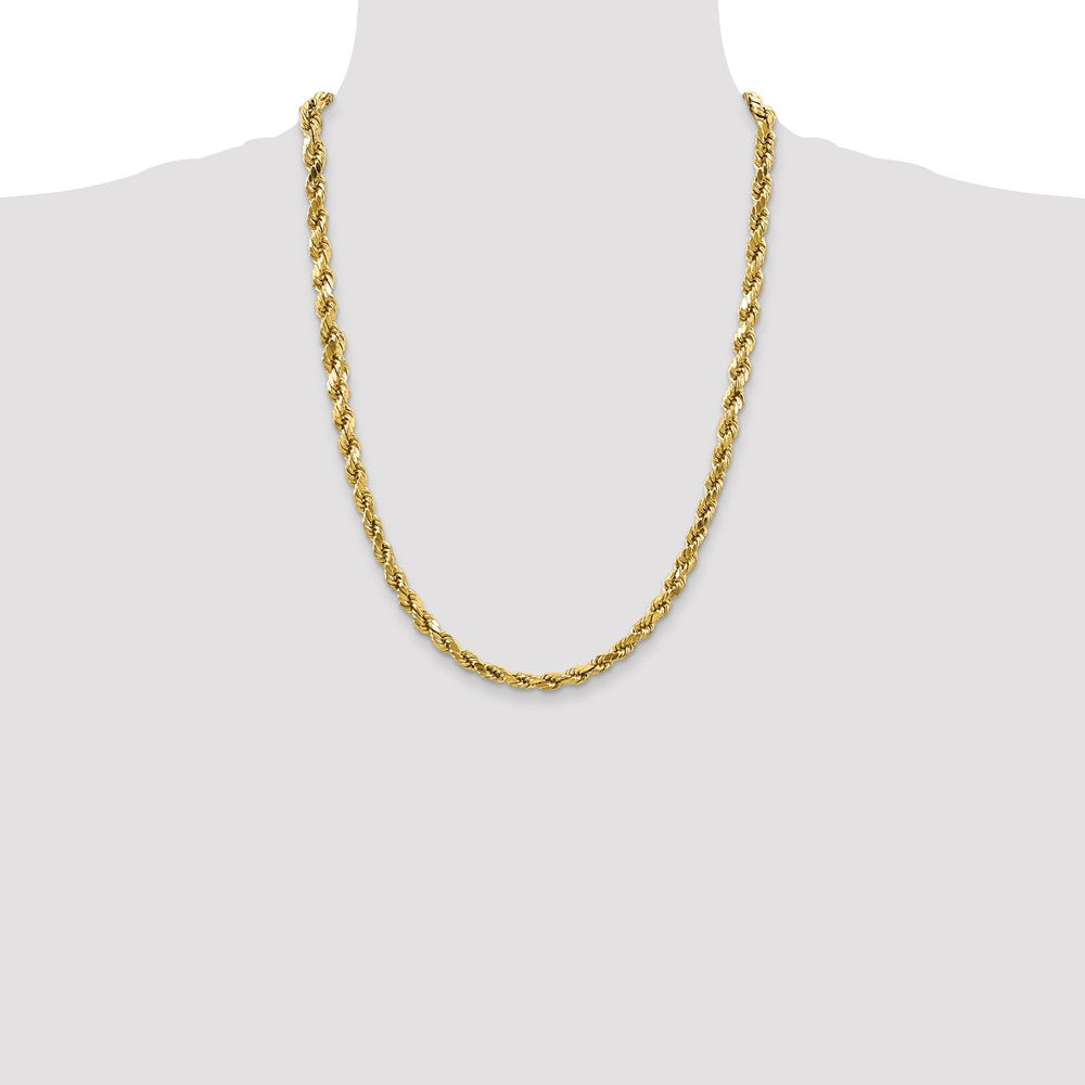 10k 4.0mm Semi-solid D/C Rope Chain