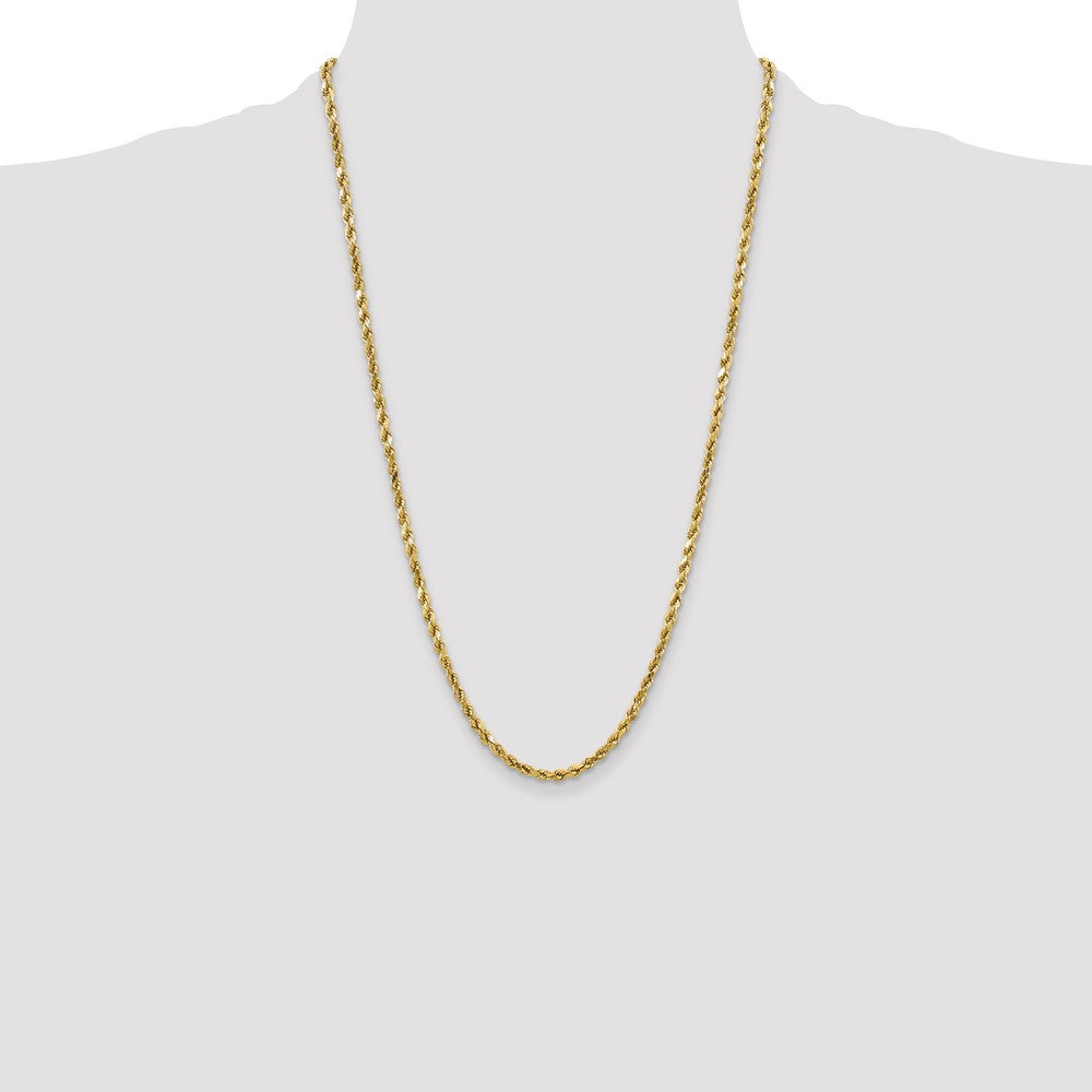 10k 4.0mm Semi-solid D/C Rope Chain
