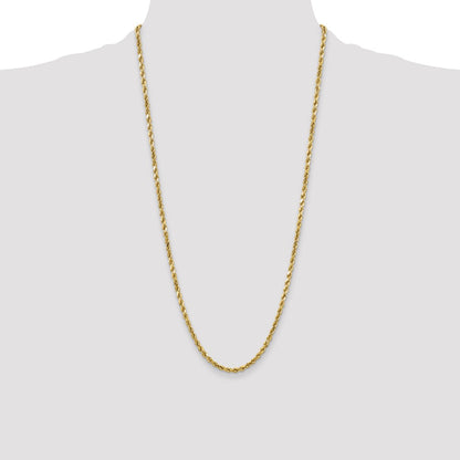 10k 4.0mm Semi-solid D/C Rope Chain
