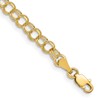 10k 4mm Solid Diamond-cut Double Link 7 inch Charm Bracelet