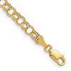 10k 5mm Hollow Double Link 8 inch Charm Bracelet
