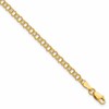 10k 3.5mm Solid Double Link 6 inch Charm Bracelet