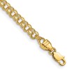 10k 3.75mm Heavy Solid Diamond-cut Double Link 7 inch Charm Bracelet