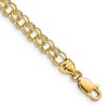 10k 4.75mm Heavy Solid Diamond-cut Double Link 7 inch Charm Bracelet
