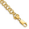 10k 6.5mm Heavy Solid Diamond-cut Double Link 8 inch Charm Bracelet