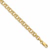 10k 4.5mm Hollow Diamond-cut Double Link 6 inch Charm Bracelet