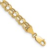 10k 5mm Hollow Diamond-cut Double Link 8 inch Charm Bracelet