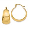 10k Polished 10.5mm Tapered Hoop Earrings
