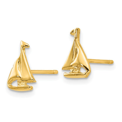 10k Sailboat Post Earrings