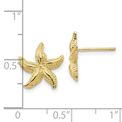10k Starfish Post Earrings