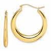 10k Polished Hollow Classic Earrings