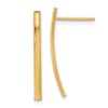 10K Polished Curved Bar Post Earrings