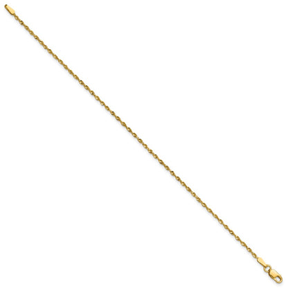 10k 1.5mm Ultra D/C Lightweight Rope Chain Anklet