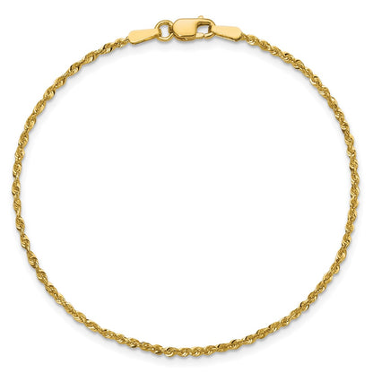 10k 1.5mm Ultra D/C Lightweight Rope Chain Anklet
