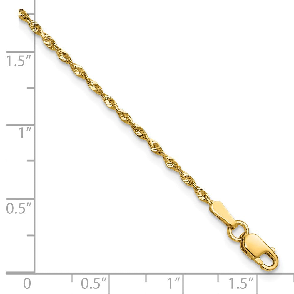 10k 1.5mm Extra-Light D/C Rope Chain Anklet