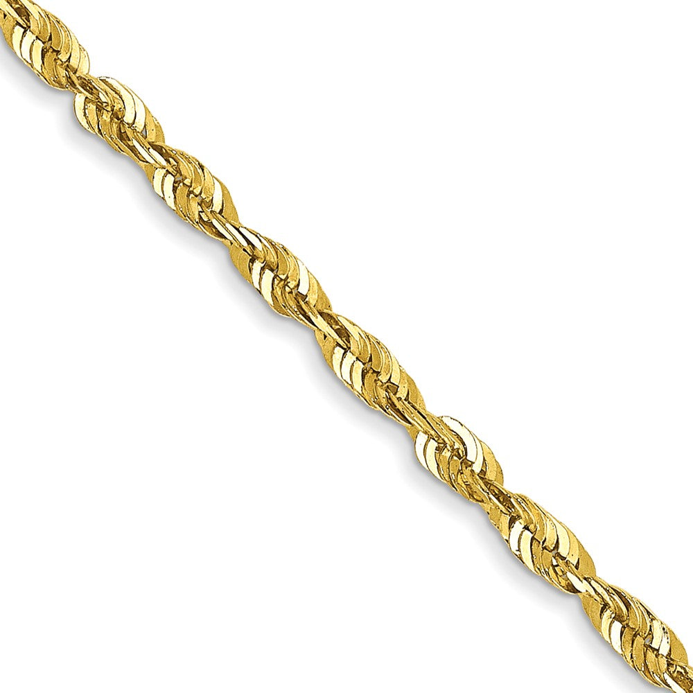 10k 1.8mm Extra-Light Diamond Cut Rope Chain