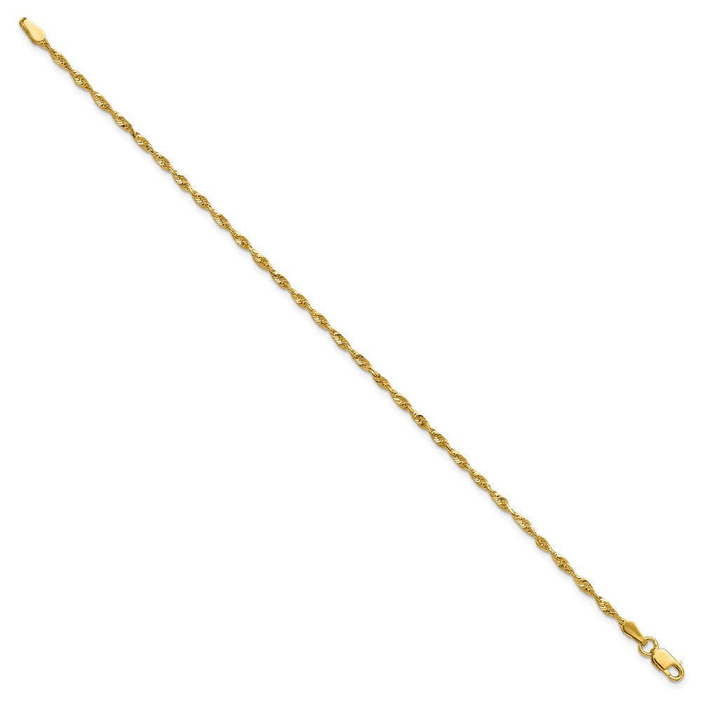 10k 2.0mm Extra-Light D/C Rope Chain Anklet