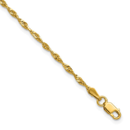 10k 2.0mm Ultra D/C Lightweight Rope Chain