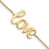 10K Polished LOVE Script 7 inch Bracelet