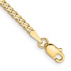10k 2.2mm Flat Beveled Curb Chain Anklet