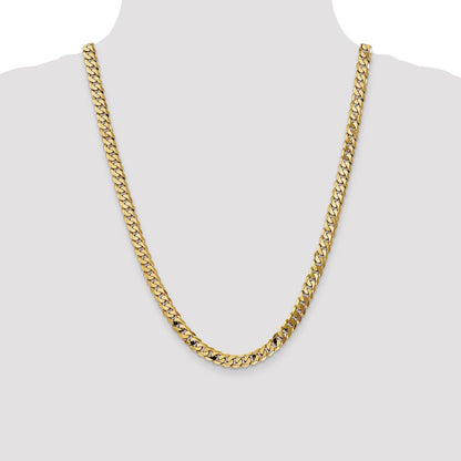 10k 6.75mm Flat Beveled Curb Chain