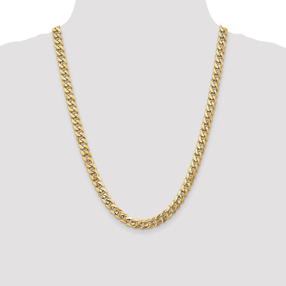 10k 7.75mm Flat Beveled Curb Chain