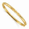 10k 3/16 Florentine Engraved Hinged Bangle Bracelet