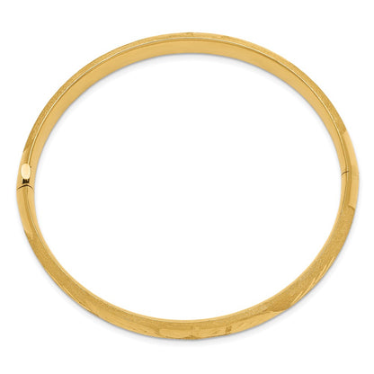 10k 5/16 Florentine Engraved 8mm Hinged Bangle Bracelet