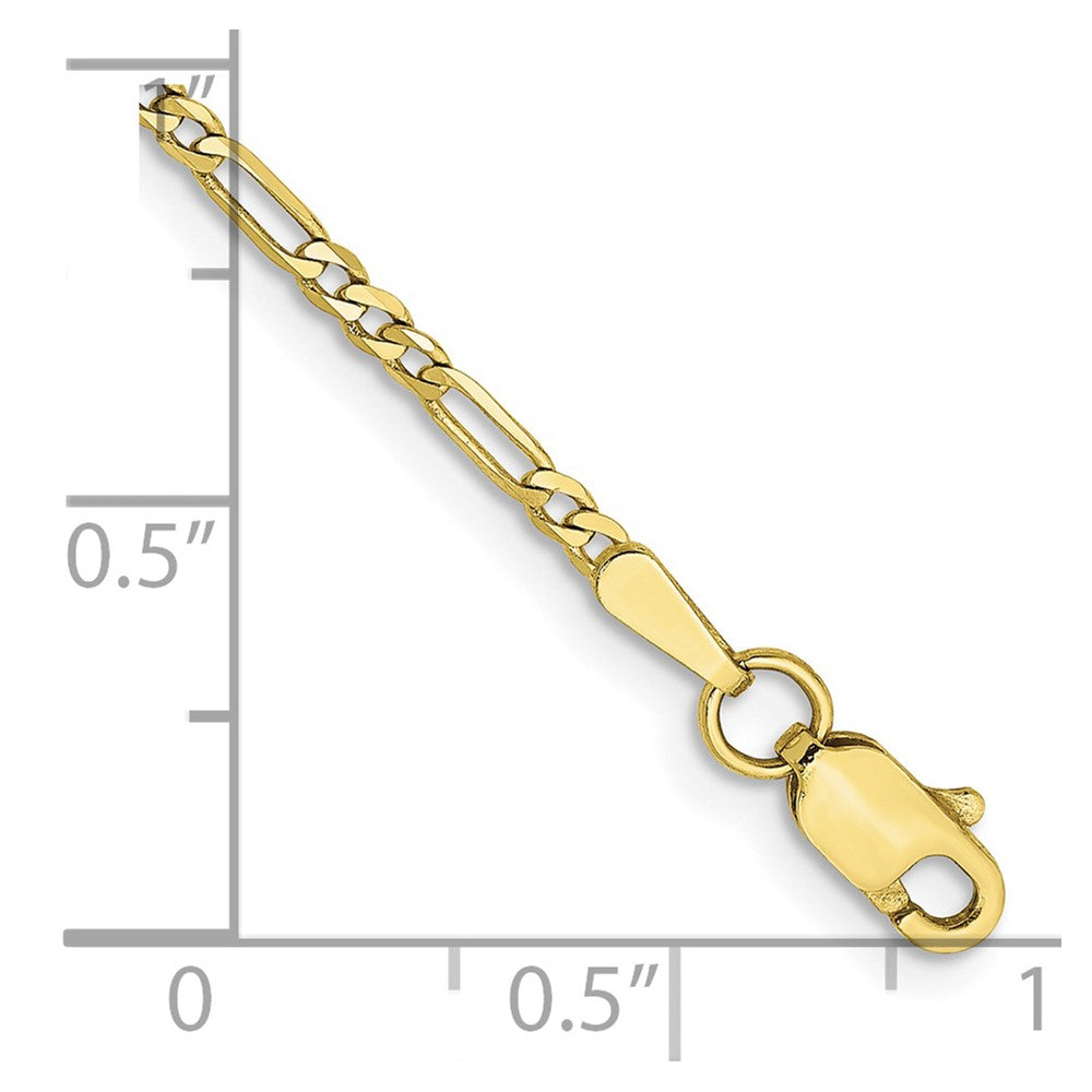 10k 1.75mm Flat Figaro Chain Anklet