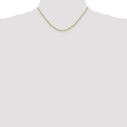 10k 2.2mm Flat Figaro Chain