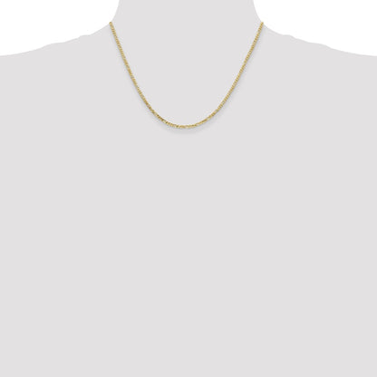 10k 2.2mm Flat Figaro Chain