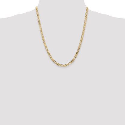 10K 4.75mm Flat Figaro Chain