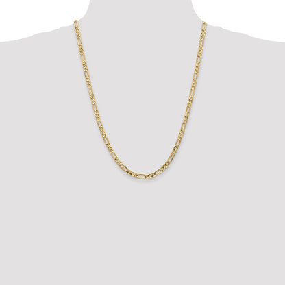 10K 4.75mm Flat Figaro Chain
