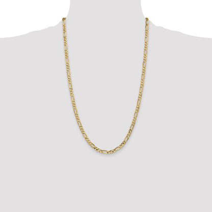 10K 4.75mm Flat Figaro Chain