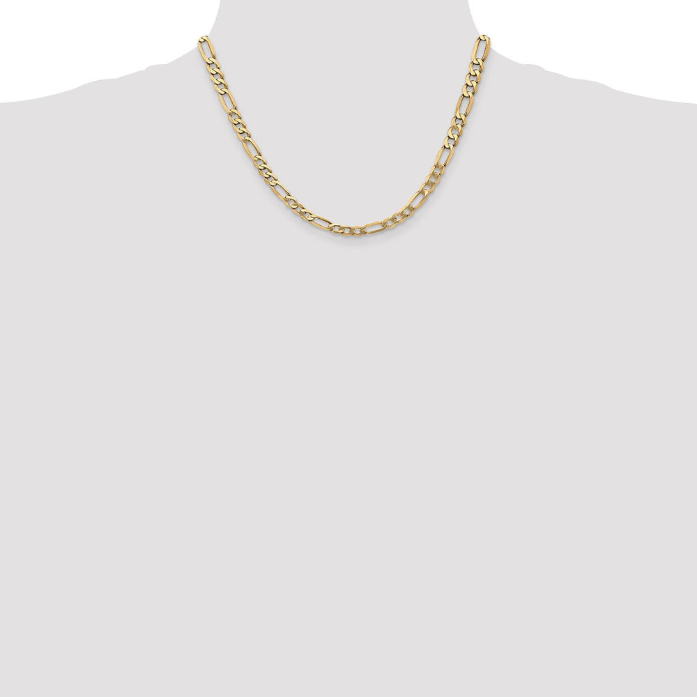 10K 5.25mm Flat Figaro Chain