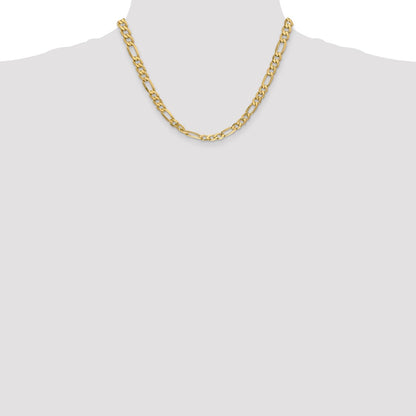 10K 6.25mm Flat Figaro Chain