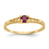 10k Madi K 3mm July / Ruby Birthstone Size 3 Baby Ring