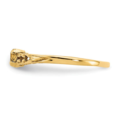10k Madi K 3mm November / Citrine Birthstone Size 3 Baby Ring