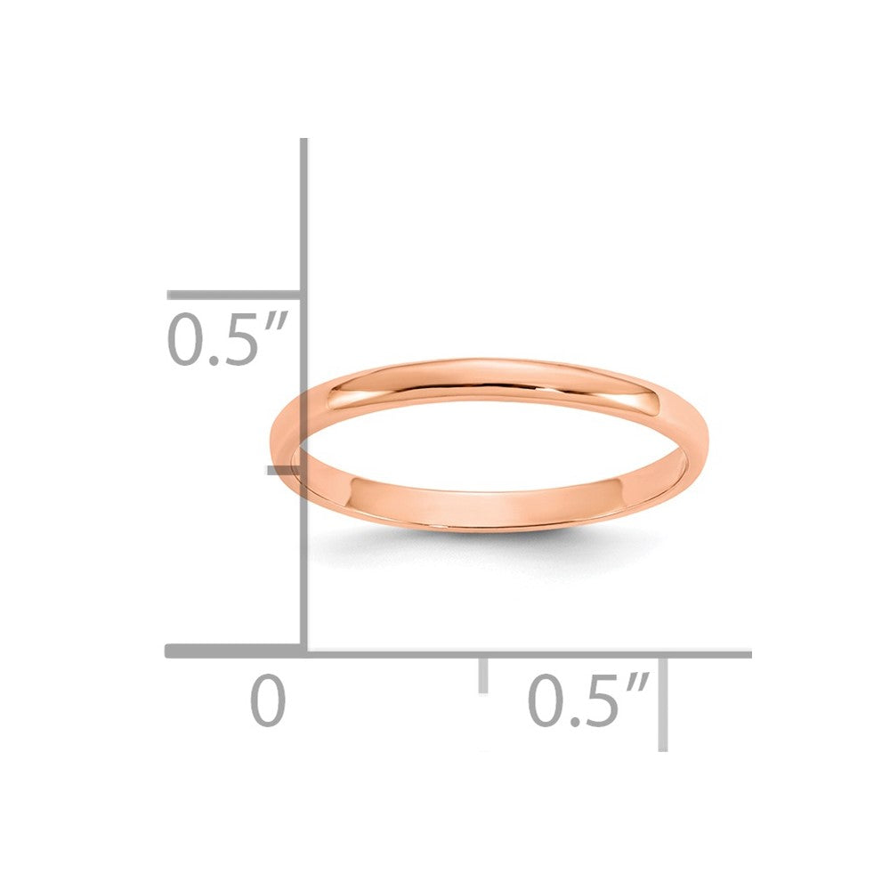 10k Rose Gold 1.5mm Half-Round Size 3 Baby / Childs Ring