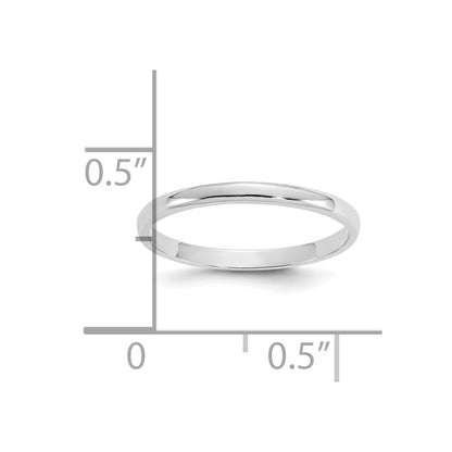10k White Gold 1.5mm Half-Round Size 3 Baby / Childs Ring